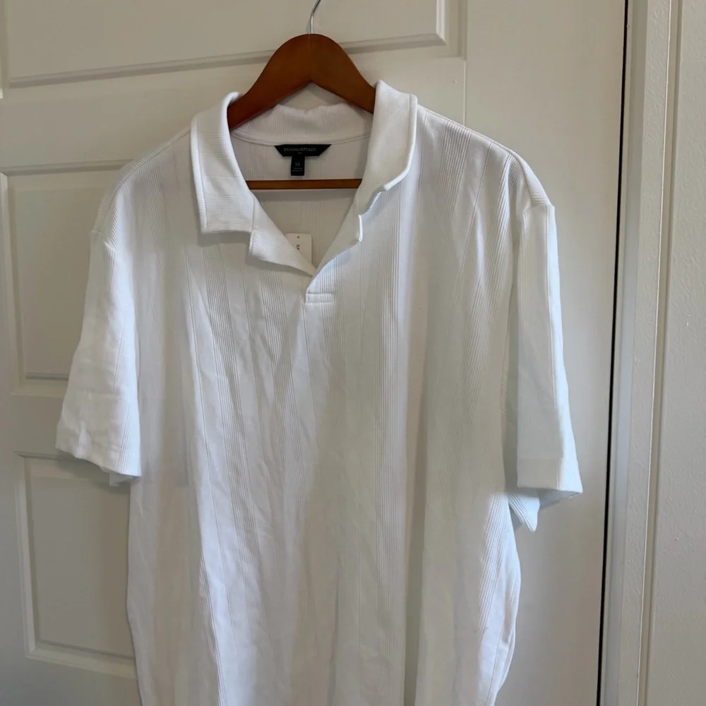 NWT Banana Republic White Polo Shirt for Men